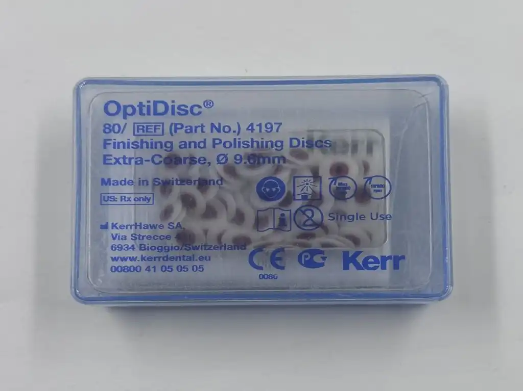 KERR OPTIDISC BİTİM VE CİLA / PARLATMA DİSKLERİ (80 ADET) EXTRA KALIN 9.6 MM #4197